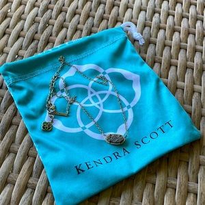 Kendra Scott Silver Drusy Necklace